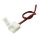 8mm/10mm Width One Terminal Connector with Wire Waterproof for Single Color LED Strips