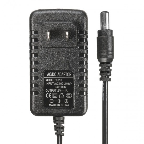 AC 100-240V TO DC 6V 1A Adapter Power Supply Transformer US Plug Battery Charger AC 100-240V TO DC 6V 1A Adapter Power Supply Transformer US Plug Battery Charger