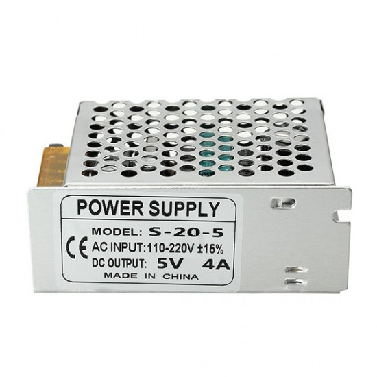 AC 110-220V To DC 5V 4A 20W Driver Switch Power Supply Transformer For LED Strip Light