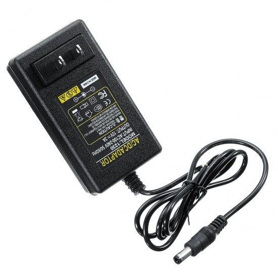 AC100-240V to DC12V 3A 36W US Plug Power Supply Adapter for LED Strip Light Cabinet Lamp 5.5*2.1mm AC100-240V to DC12V 3A 36W US Plug Power Supply Adapter for LED Strip Light Cabinet Lamp 5.5*2.1mm