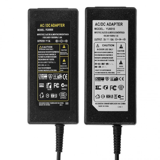 AC100-240V to DC5V 40W 50W Power Supply Adapter Transformer for LED Strip Light EU Plug AC100-240V to DC5V 40W 50W Power Supply Adapter Transformer for LED Strip Light EU Plug
