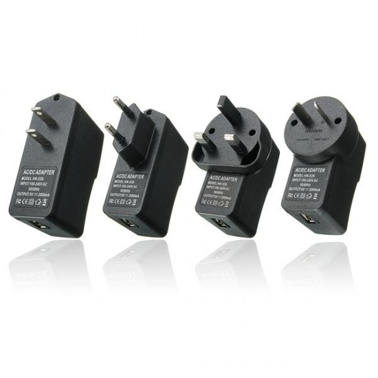 AC100V-240V To DC5V 2A 10W USB Power Supply Adapter Travel Home Wall Charger AC100V-240V To DC5V 2A 10W USB Power Supply Adapter Travel Home Wall Charger