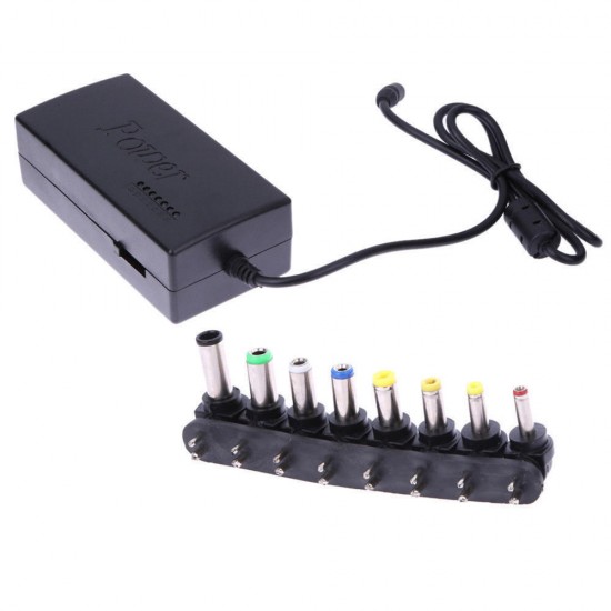AC110-240V To DC12-24V 96W Power Adapter Universal Charger UK Plug with 8PCS Swappable Connectors
