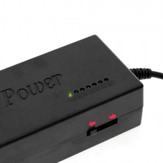 AC110-240V To DC12-24V 96W Power Adapter Universal Charger UK Plug with 8PCS Swappable Connectors