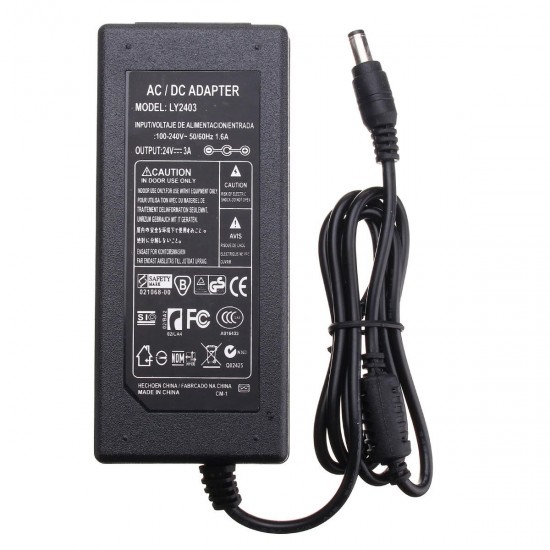 AC110-240V To DC24V 3A Power Supply Adapter for LED Strip Light AC110-240V To DC24V 3A Power Supply Adapter for LED Strip Light