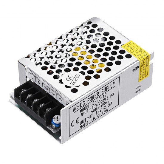 AC110V/220V To DC 12V 2.5A 30W Power Supply Lighting Transformer Driver Adapter for LED Strip Light AC110V/220V To DC 12V 2.5A 30W Power Supply Lighting Transformer Driver Adapter for LED Strip Light