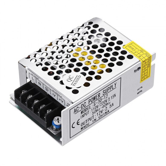 AC110V/220V To DC 12V 2.5A 30W Power Supply Lighting Transformer Driver Adapter for LED Strip Light