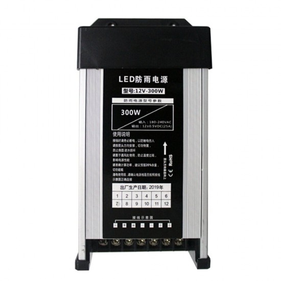 AC180-240V To DC12V 200W 300W 400W LED Driver Waterproof Lighting Transformer Outdoor Rainproof Power Supply AC180-240V To DC12V 200W 300W 400W LED Driver Waterproof Lighting Transformer Outdoor Rainproof Power Supply