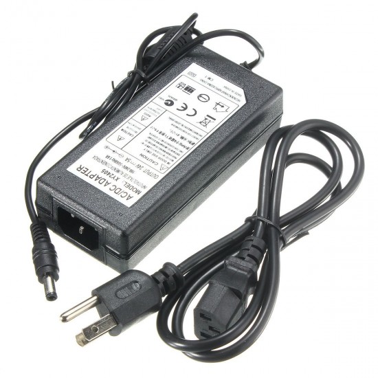 AC85-240V to DC24V 5A Power Supply Adapter Converter with 5.5*2.1mm Connector for LED Strip