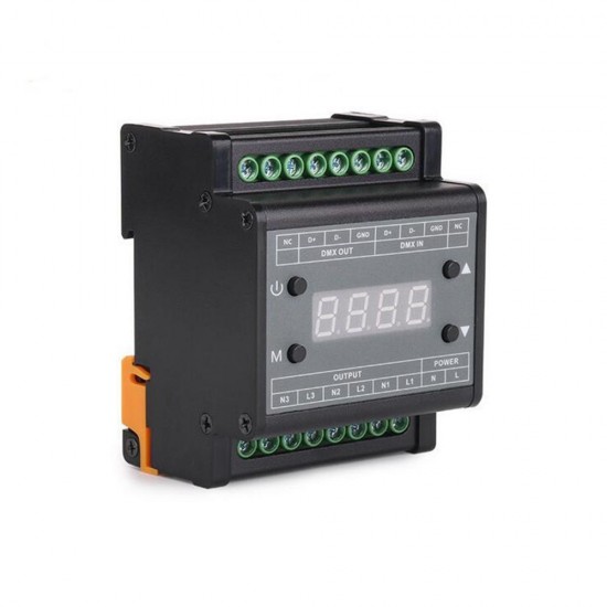 AC90-240V 3 Channels DMX LED Triac Dimmer Controller for Strip Lighting