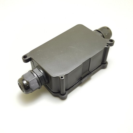 Black Plastic IP66 Waterproof 2Way Electrical Junction Box