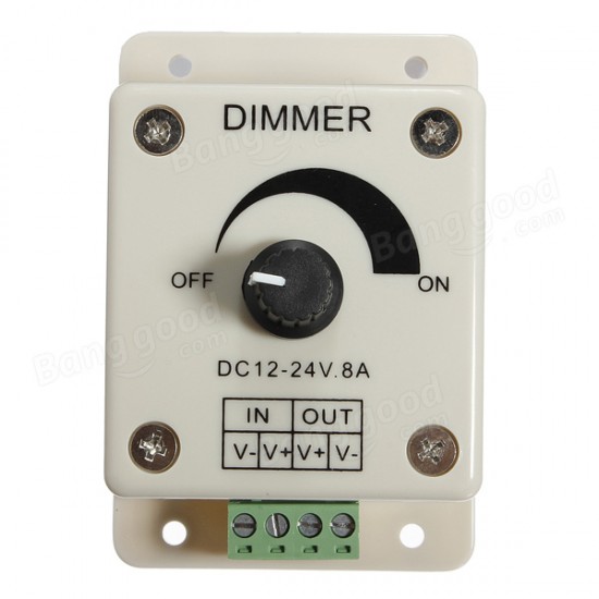 DC 12-24V 8A Adjustable Dimmer Switch Control For Single Color LED Strip