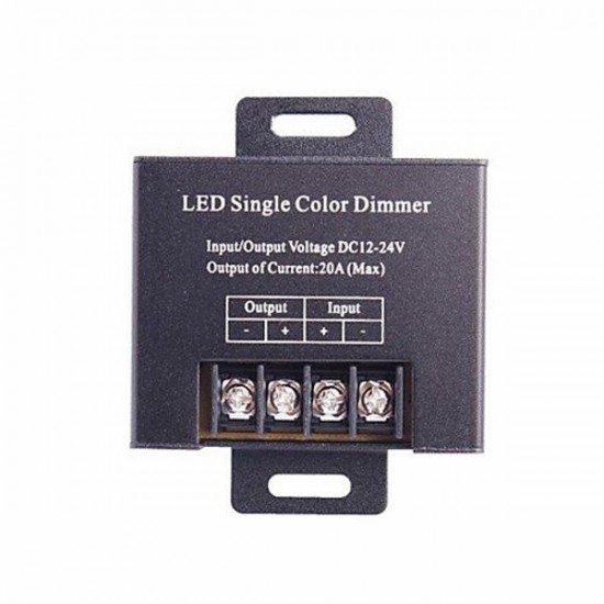 DC12-24V 20A LED Dimmer Controller with 3Keys Remote Control for Single Color Strip Light