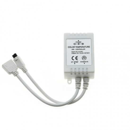 DC12-24V 24 Keys Remote Control+IR Controller for Double Colors Warm White+White LED Strip Light