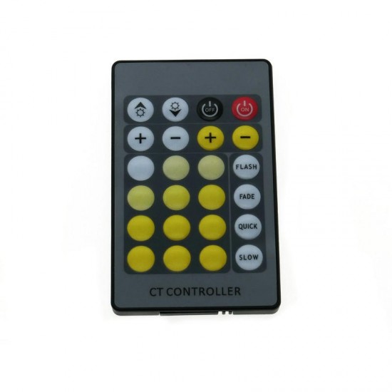 DC12-24V 24 Keys Remote Control+IR Controller for Double Colors Warm White+White LED Strip Light DC12-24V 24 Keys Remote Control+IR Controller for Double Colors Warm White+White LED Strip Light