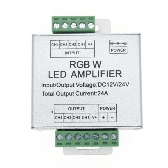 DC12-24V 24A 4 Channels LED RGBW Amplifier Console Controller for Strip Light DC12-24V 24A 4 Channels LED RGBW Amplifier Console Controller for Strip Light