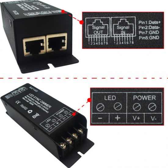 DC12-24V 25A RF Wireless Remote Controller LED Dimmer for Single Color Strip Light DC12-24V 25A RF Wireless Remote Controller LED Dimmer for Single Color Strip Light