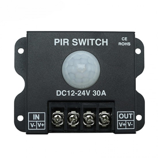 DC12-24V 30A Human Body Delay Time Infrared PIR Motion Sensor Switch for LED Strip Light