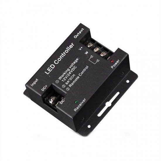 DC12-24V 6A 2CH LED RF Touch Dimmer Remote Controller for Single Color Strip Light DC12-24V 6A 2CH LED RF Touch Dimmer Remote Controller for Single Color Strip Light