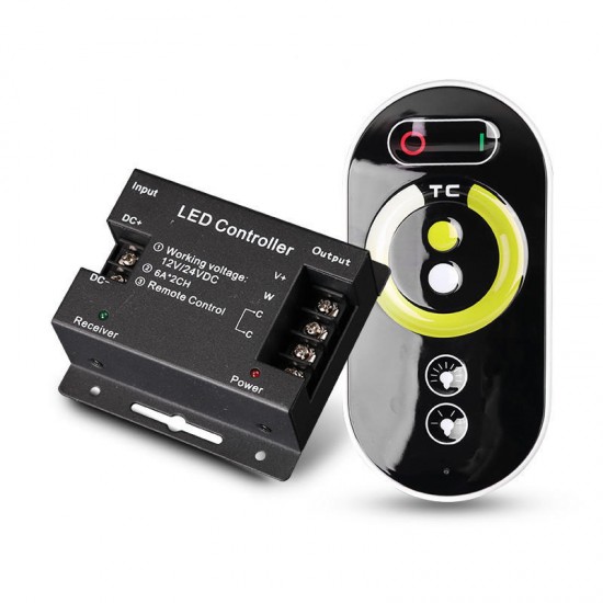 DC12-24V 6A 2CH LED RF Touch Dimmer Remote Controller for Single Color Strip Light DC12-24V 6A 2CH LED RF Touch Dimmer Remote Controller for Single Color Strip Light