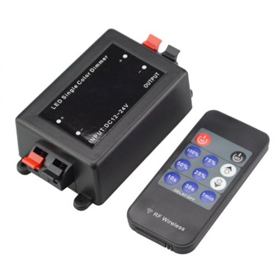 DC12-24V Wireless 11 Key Remote Single Color RF LED Dimmer Controller for LED Strip Light DC12-24V Wireless 11 Key Remote Single Color RF LED Dimmer Controller for LED Strip Light