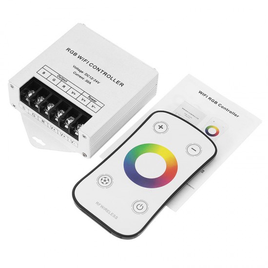 DC12/24V Wifi LED RGB Controller with Touch Remote Control for Strip Light DC12/24V Wifi LED RGB Controller with Touch Remote Control for Strip Light