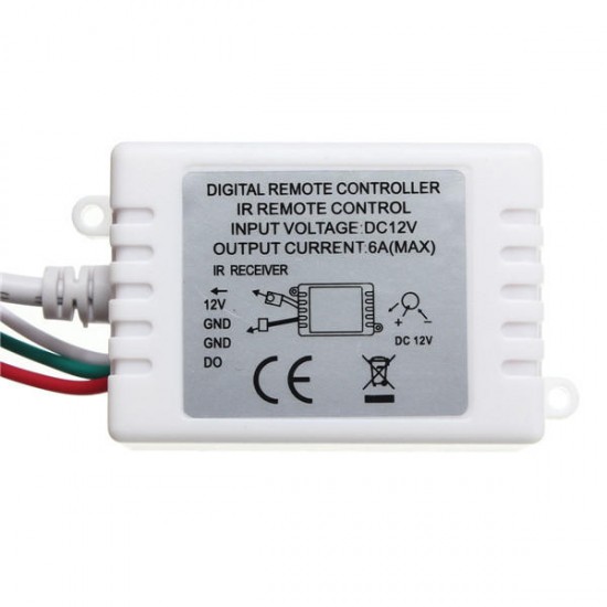 DC12V 24 Key IR Remote Controller for WS2811 LED Strip Light