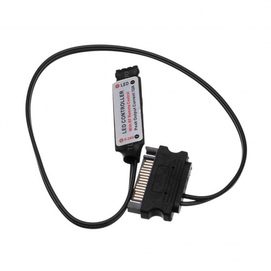 DC12V 6A 72W RGB LED Strip Light Controller RF Remote Control with SATA Power Supply Interface DC12V 6A 72W RGB LED Strip Light Controller RF Remote Control with SATA Power Supply Interface