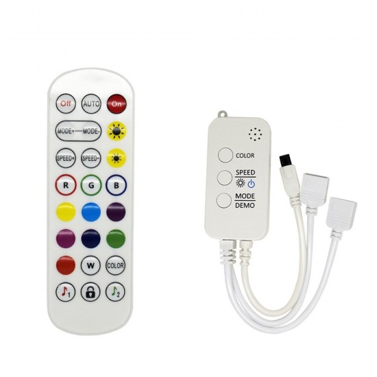 DC12V bluetooth APP Music Controller + 24keys IR Remote Control For RGB 3528 5050 LED Strip TV Backlight DC12V bluetooth APP Music Controller + 24keys IR Remote Control For RGB 3528 5050 LED Strip TV Backlight