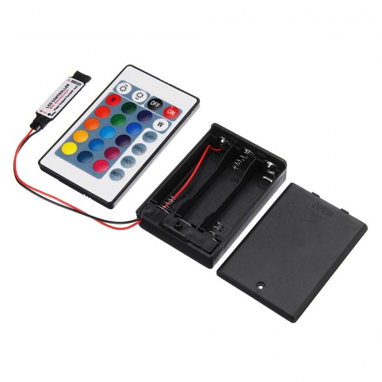 DC4.5V Mini RF Controller Battery Box with 24 Keys Remote Control for RGB LED Strip DC4.5V Mini RF Controller Battery Box with 24 Keys Remote Control for RGB LED Strip