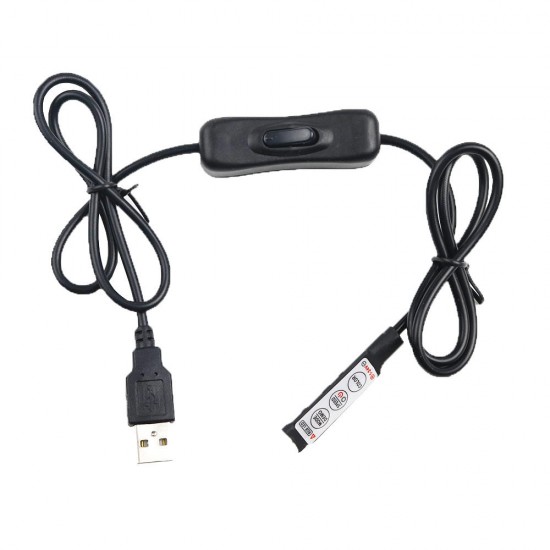 DC5-24V 144W Mini USB 3 Keys RGB Controller with Switch for LED Strip Light DC5-24V 144W Mini USB 3 Keys RGB Controller with Switch for LED Strip Light