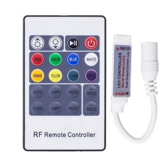 DC5-24V 3*4A RGB 3528 5050 2835 LED Strip Controller 20Keys RF Remote Control
