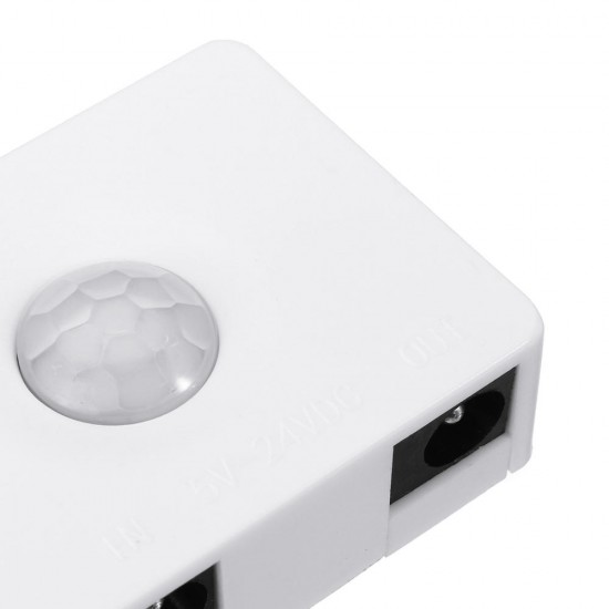 DC5-24V 5A Human Infrared Motion Sensor Controller LED Strip Light Switch + 5.5*2.1mm Male Connector