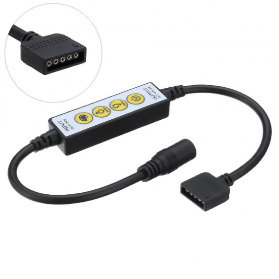 DC5-24V 6A 4 Keys 5PIN RGBW LED Strip Light Dimmer Controller DC5-24V 6A 4 Keys 5PIN RGBW LED Strip Light Dimmer Controller