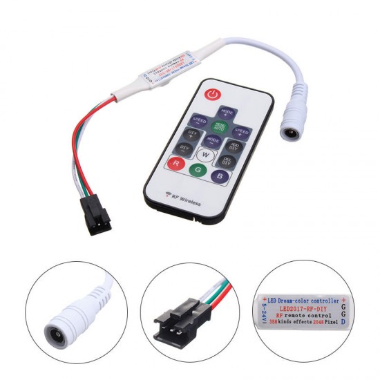 DC5-24V Mini 14 Keys RF Wireless Remote Controller For WS2811 WS2812B 5050 RGB LED Strip Light