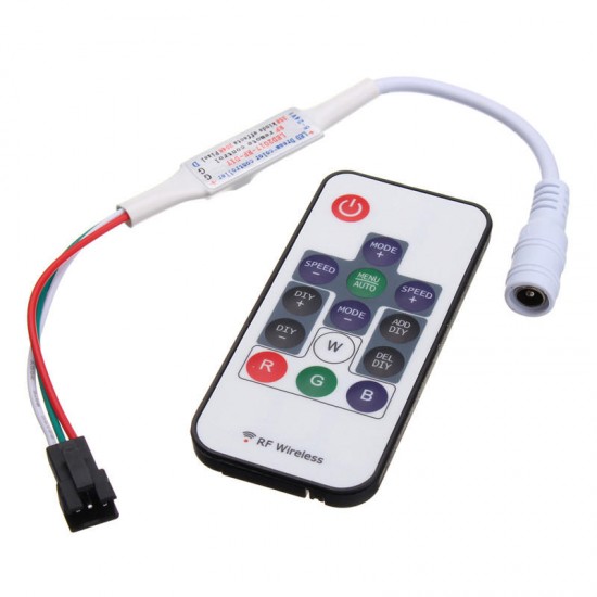 DC5-24V Mini 14 Keys RF Wireless Remote Controller For WS2811 WS2812B 5050 RGB LED Strip Light