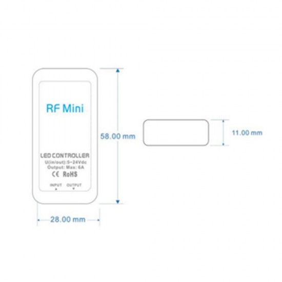 DC5-24V Mini Wireless RF RGB+CCT LED Dimmer Controller Touch Remote Control for Strip Light DC5-24V Mini Wireless RF RGB+CCT LED Dimmer Controller Touch Remote Control for Strip Light