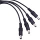 DC5.5*2.1mm One Female to Four Male Way Splitter with Switch for CCTV LED Strip Light DC12V