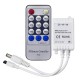 DC5V-24V 6A LED Dimmer Controller + 14Key IR Remote Control for Single Color Strip Light