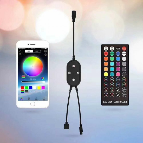 DC5V-24V bluetooth Music RGB 4Pin LED Controller + 40Keys IR Remote Control for 5050 2835 Strip Lighting DC5V-24V bluetooth Music RGB 4Pin LED Controller + 40Keys IR Remote Control for 5050 2835 Strip Lighting
