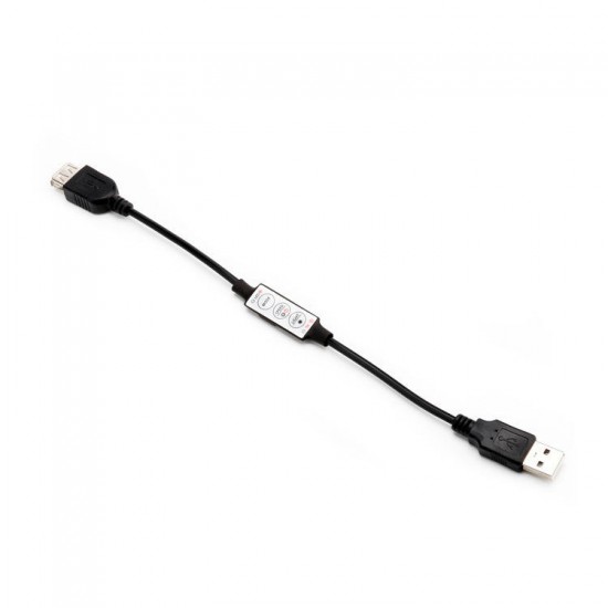 DC5V Mini USB LED Controller Dimmer Remote Control for 5050 3528 Single Color Strip Light