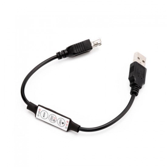 DC5V Mini USB LED Controller Dimmer Remote Control for 5050 3528 Single Color Strip Light DC5V Mini USB LED Controller Dimmer Remote Control for 5050 3528 Single Color Strip Light