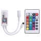 DC9-12V Mini WiFi RGBW LED Strip Controller + 24 Keys IR Remote Control Work With Alexa Google Home