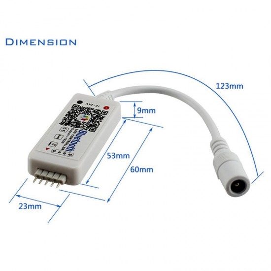 DC9-12V Mini WiFi RGBW LED Strip Controller + 24 Keys IR Remote Control Work With Alexa Google Home DC9-12V Mini WiFi RGBW LED Strip Controller + 24 Keys IR Remote Control Work With Alexa Google Home