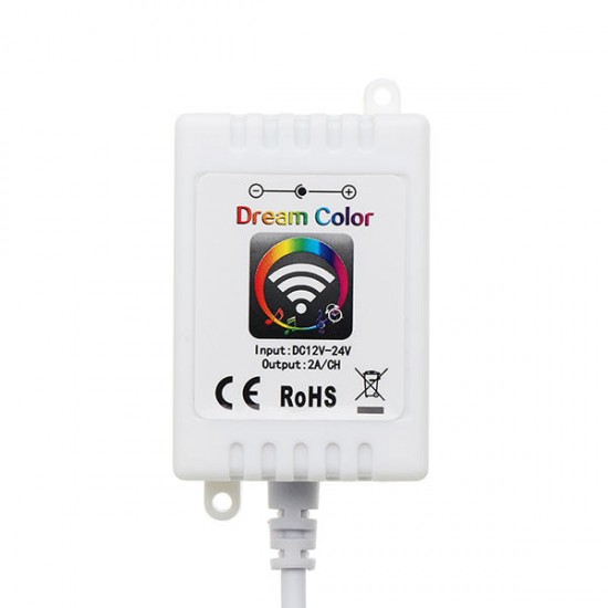 DCV12-24V 6A 24 Keys Remote Control WiFi LED Controller Works with Alexa for RGB Strip Light DCV12-24V 6A 24 Keys Remote Control WiFi LED Controller Works with Alexa for RGB Strip Light