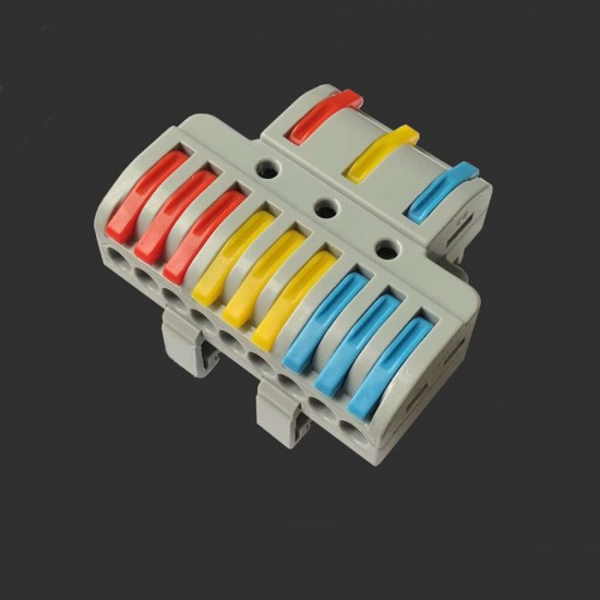 Docking Quick Wire Connector LT-933D Universal Electrical Splitter Cable Push-in Conductor Terminal Block With Rail for LED Light