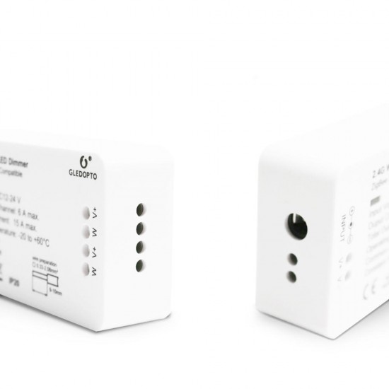 GL-C-0009 WW/CW 15A LED Dimmer Strip Light Controller Work With Alexa DC12-24V GL-C-0009 WW/CW 15A LED Dimmer Strip Light Controller Work With Alexa DC12-24V