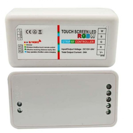 LED Controller 2.4G RF Touch Screen Remote Control 6A 4 Channel DC12V-24V For RGBW Strip Light