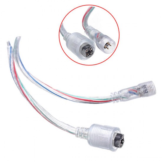 LED Light Strip Male to Female 4 Pin Adapter Waterproof Cable Cord