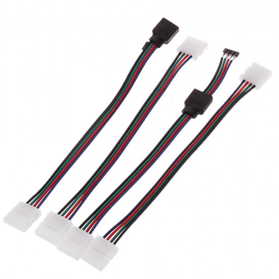 LED RGB 5050 Connector Kits 10MM 4Pin Includes Most Solderless Connectors Provides Most Parts for DIY Strip Light